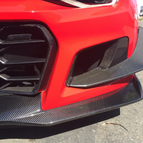 Anderson Composites 2017 2021 Chevrolet Camaro ZL1 1LE Carbon Fiber Front Bumper Canards Dive Planes 7