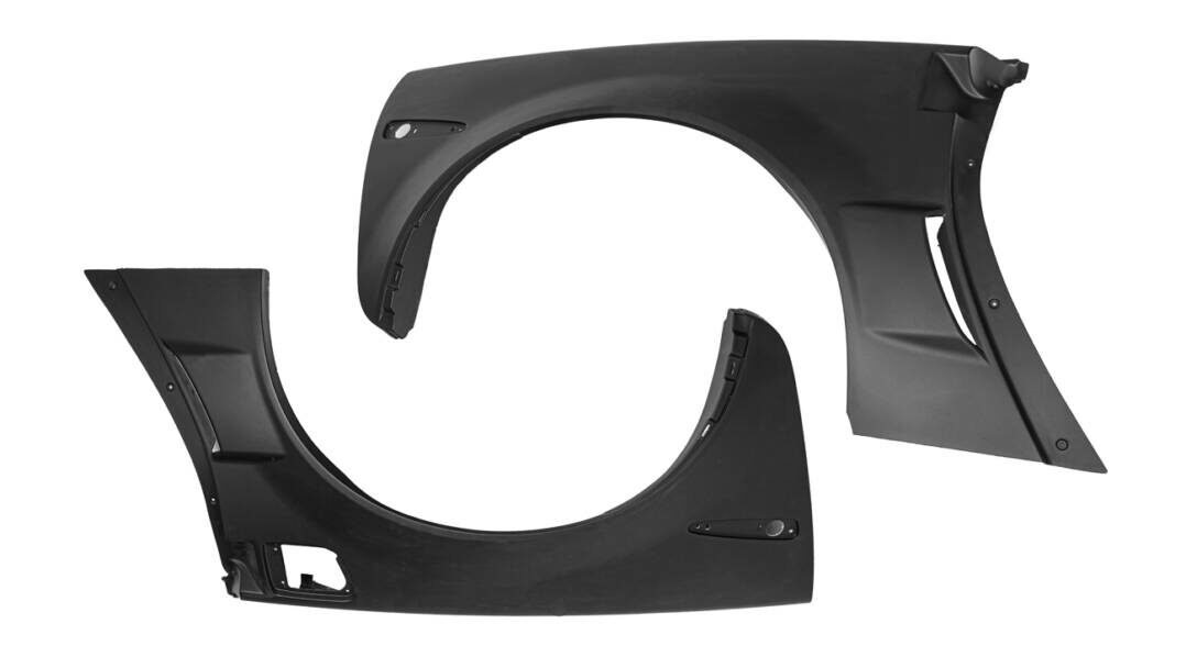 EOS 2005-2013 Chevrolet Corvette C6 Base Matte Black Rear Fender Pair