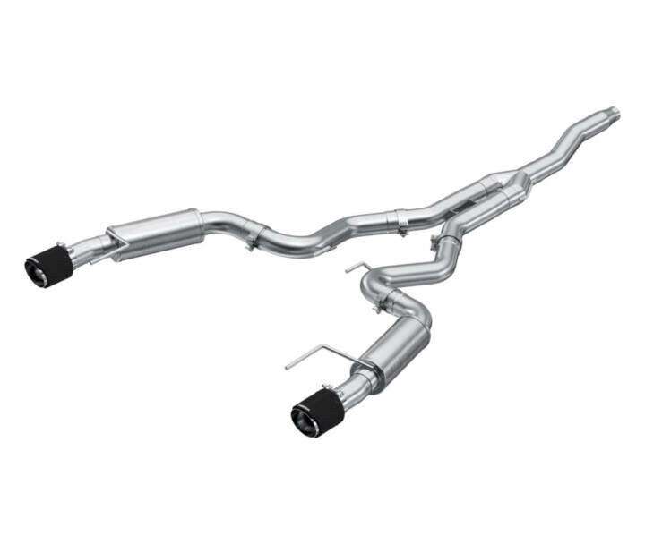 MBRP 2015-2023 Ford Mustang EcoBoost Armor Pro Series (T409) Carbon Fiber Tips Cat-Back Exhaust