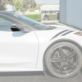 EOS 2020-2024 Chevrolet Corvette C8 Carbon Fiber Lower Mirror Base Covers - Image 1