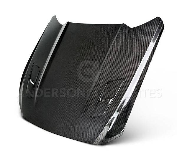 Anderson Composites 2015-2017 Ford Mustang GT Double Sided Carbon Fiber OE Style Hood