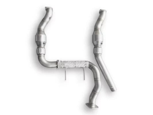 CVF 2017-2020 Ford F-150 Raptor EcoBoost Stainless Steel Catted Downpipes with Built-In Turbo Adapters