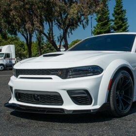 EOS 2020-2023 Dodge Charger SRT Widebody Glossy Black Front Splitter - Image 1