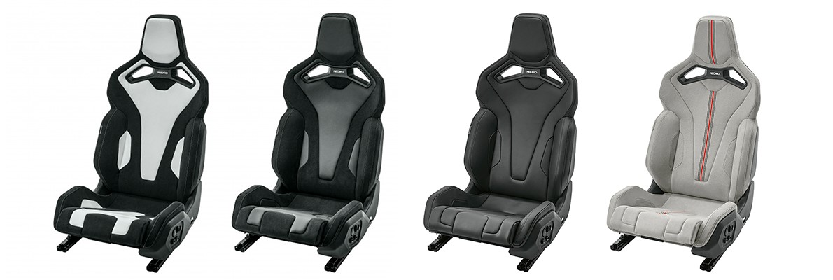 RECARO Sport C Electric 8 Way Dynamic Seat - Driver Side - White  Leather/Dinamica Black - Function Factory Performance