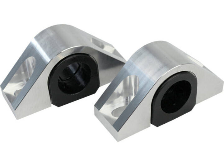 Steeda 2024 Ford Mustang Billet Front Sway Bar Mounts - 1 3/8" I.D. Poly Bushings