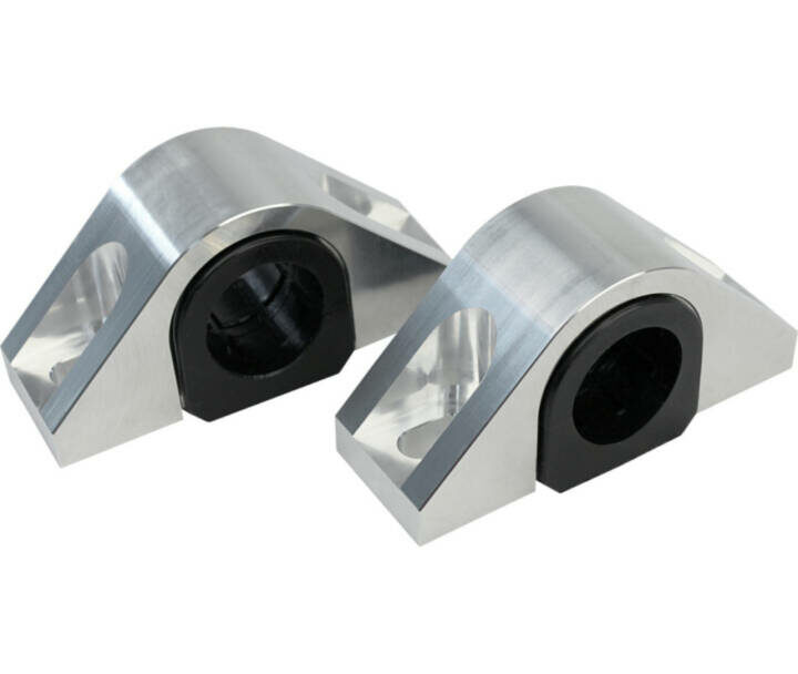 Steeda 2024 Ford Mustang Billet Front Sway Bar Mounts - 1 3/8" I.D. Poly Bushings