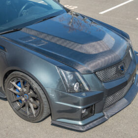 EOS 2009-2015 Cadillac CTS-V Cowl Carbon Fiber Hood - Image 3