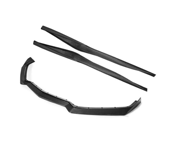 EOS 2020-2024 Chevrolet Corvette C8 Carbon Fiber 5VM Front Splitter and Side Skirts (2-Piece Version)