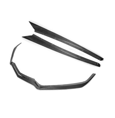 EOS 2020-2024 Chevrolet Corvette C8 Carbon Fiber Z51 Style Front Splitter and Side Skirts (1-Piece Version)