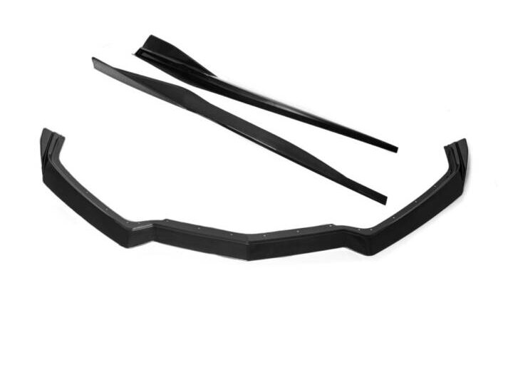 EOS 2020-2024 Chevrolet Corvette C8 Carbon Flash 5VM Front Splitter and Side Skirts (2-Piece Version)