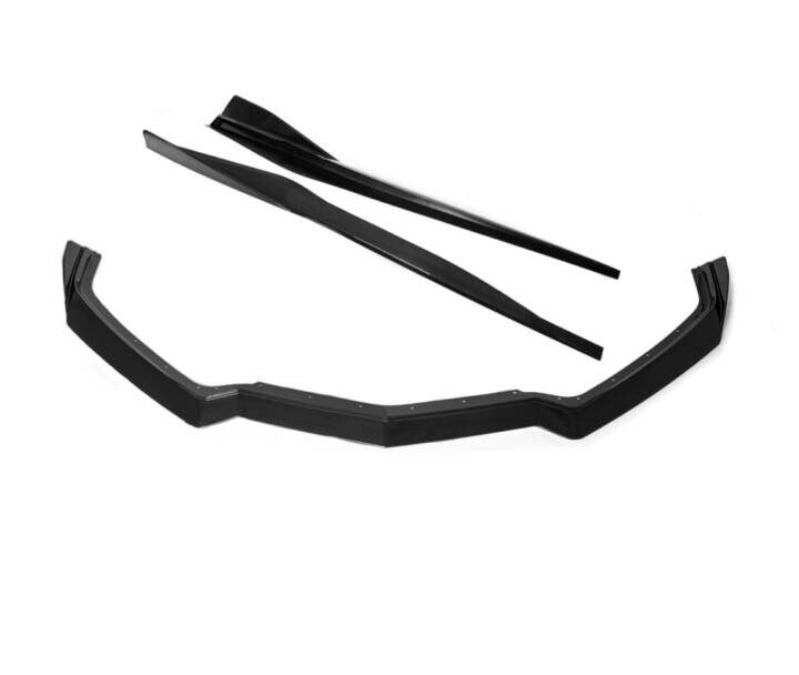 EOS 2020-2024 Chevrolet Corvette C8 Carbon Flash 5VM Front Splitter and Side Skirts (2-Piece Version)