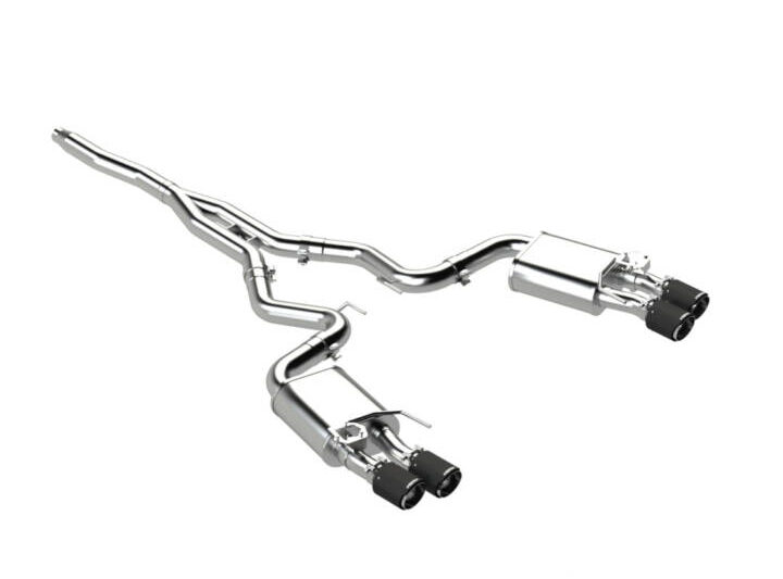 MBRP 2020-2023 Ford Mustang HPP EcoBoost Active Cat-Back Exhaust - Quad Carbon Fiber Tips