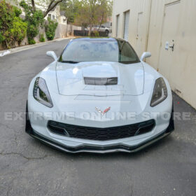EOS C7 Stage 3 Front Splitter installed on Corvette C7 - front view