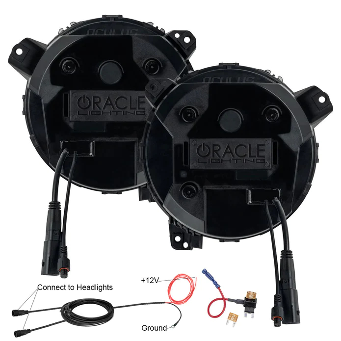 Oracle Lighting 2018-2024 Jeep Wrangler JL/ Gladiator JT Oculus™ Bi-LED Matte Black Projector Headlights - Image 4