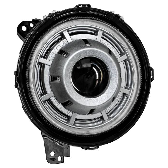 Oracle Lighting 2018-2024 Jeep Wrangler JL/ Gladiator JT Oculus™ Bi-LED Satin Silver Projector Headlights