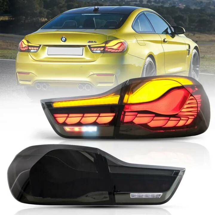 Vland 2014-2020 BMW 4-Series/M4 OLED Tail Lights W/ Dynamic Welcome Lighting - Smoked