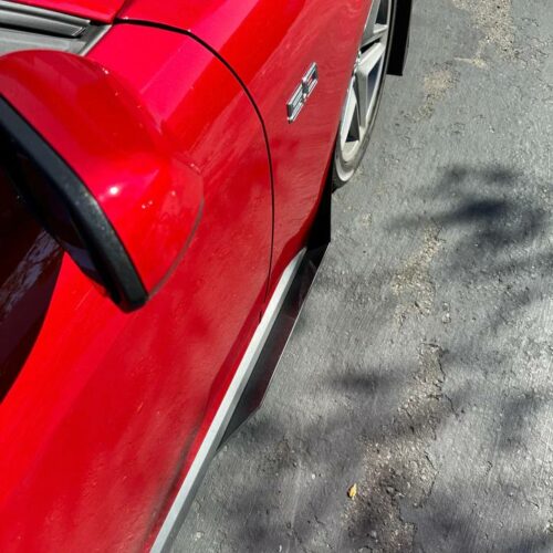 ZL1 Addons 2024 Ford Mustang GT Ecoboost GT500 Style Side Skirt Extensions w Rock Guard Extension 1