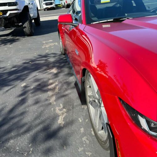 ZL1 Addons 2024 Ford Mustang GT Ecoboost GT500 Style Side Skirt Extensions w Rock Guard Extension 2