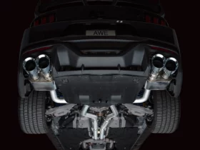 AWE 2024 Ford Mustang Dark Horse S650 SwitchPath Exhaust - Quad Tips - Chrome - Image 6