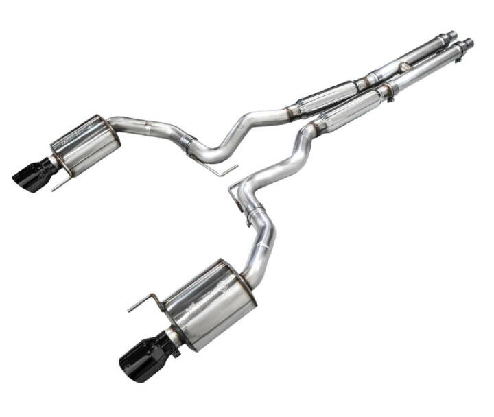 AWE 2024 Ford Mustang GT S650 Touring Edition Exhuast - Dual Tips - Black Diamond