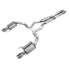 AWE 2024 Ford Mustang GT S650 Touring Edition Exhuast - Dual Tips - Chrome