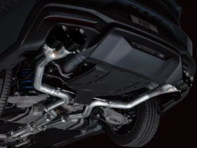 AWE 2024 Ford Mustang GT S650 Track Edition Exhaust - Quad Tips - Black Diamond - Image 1