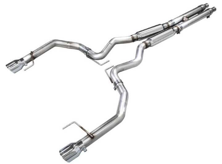 AWE 2024 Ford Mustang GT S650 Track Edition Exhuast - Dual Tips - Chrome
