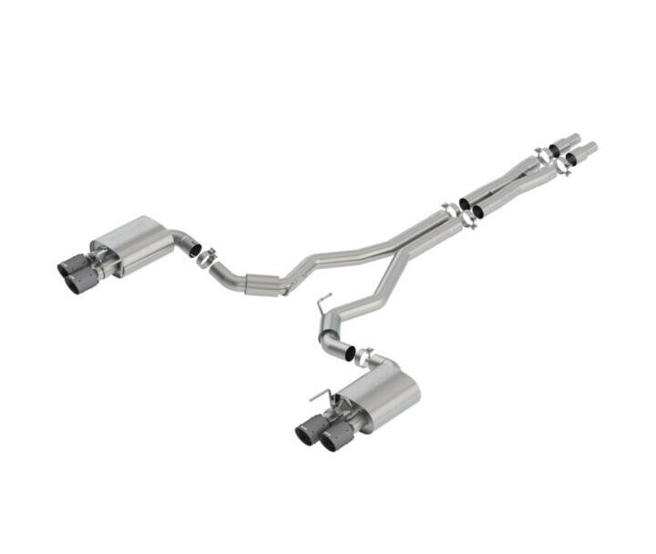 Borla 2018-2023 Ford Mustang GT S-Type Cat-Back Exhaust - Carbon Fiber Tips - Black