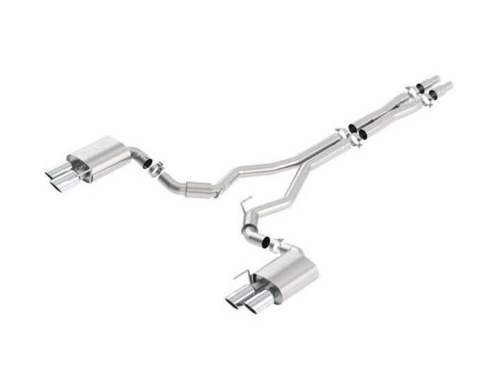 Borla 2018-2023 Ford Mustang GT S-Type Cat-Back Exhuast - Chrome Tips