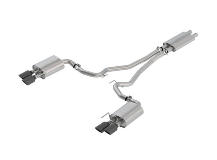 Borla 2018-2023 Ford Mustang GT Touring Cat-Back Exhaust - Black Chrome Tips