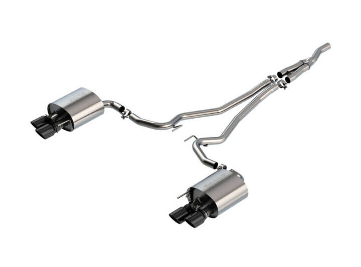 Borla 2019-2023 Ford Mustang EcoBoost HPP S-Type Cat-Back Exhaust - Black Chrome Tips