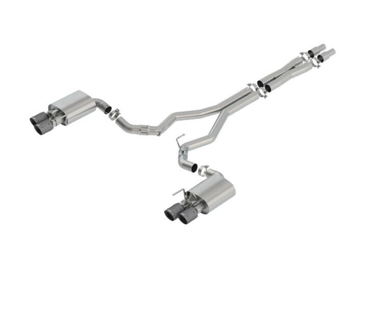 Borla Exhaust 2018-2023 Ford Mustang GT ATAK Cat-Back Exhaust System - Carbon Fiber Tips - Black