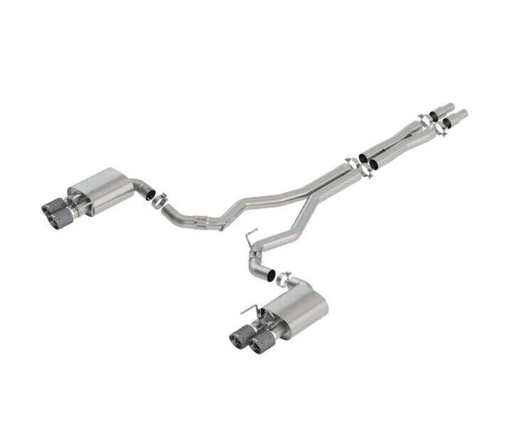Borla Exhaust 2018-2023 Ford Mustang GT ATAK Cat-Back Exhaust System - Carbon Fiber Tips - Bright