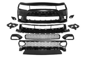 FFP 2015-2024 Dodge Charger SRT Hellcat Style Front Bumper Set - Fog Lights - Image 1