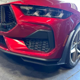 ZL1 Addons 2024 Ford Mustang GT/EcoBoost GT500 Style Front Splitter Winglet Fender Extensions - Image 1