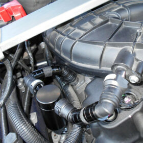 UPR Products 2011-2017 Ford Mustang V6 Plug N Play Short SC Oil Catch Can - Image 1