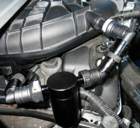 UPR Products 2011-2017 Ford Mustang V6 Plug N Play Short SC Oil Catch Can - Image 2