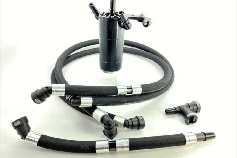 UPR Products 2021-2024 Ford F-150 2.7L / 3.5L EcoBoost (Including Raptor) Plug N Play Dual Valve Oil Catch Can with CSCC