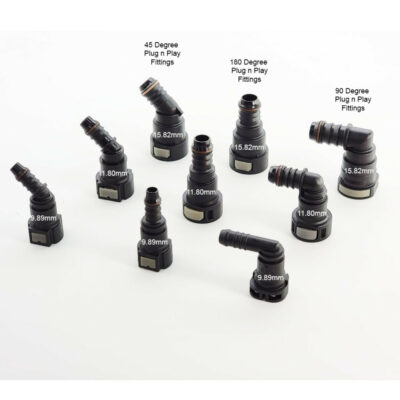 UPR Products Plug N Play PVC Snap Fitting Straight for Oil Catch Can 3/8 1/2 5/8