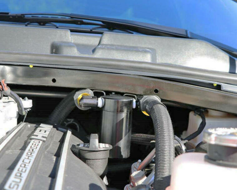 UPR Products 2015-2018 Dodge Hellcat, Demon, RedEye Oil Clean Side Catch Can 6.2L Plug N Play