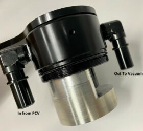 UPR Products 2015-2024 Dodge Pro-Series 5050 Catch Can w/built in One Way Breather For Hellcat 6.2 Hemi Engines (15-Up) - Image 3
