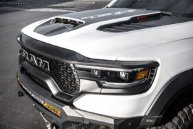 EOS 2019-2024 Ram 1500 TRX Carbon Fiber Front Upper Grille Trim Spoiler - Image 1