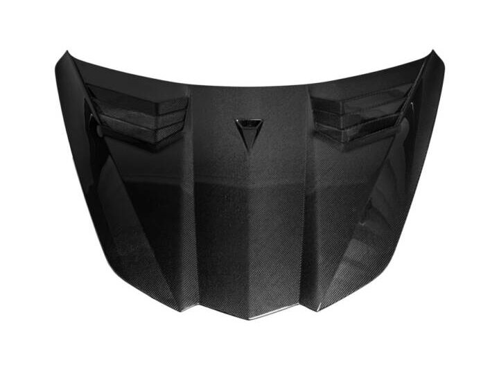 EOS 2020-2024 Chevrolet Corvette C8 Carbon Fiber GT3 R Side Vented Extractor Hood