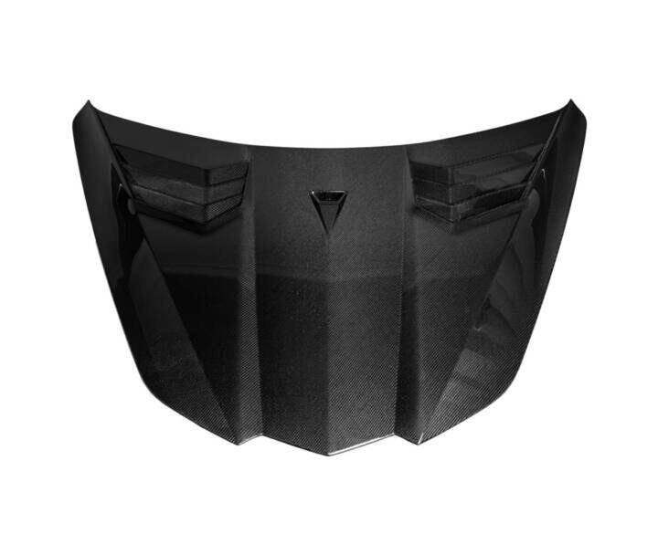 EOS 2020-2024 Chevrolet Corvette C8 Carbon Fiber GT3 R Side Vented Extractor Hood