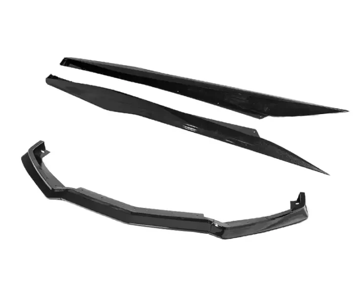 EOS 2020-2024 Chevrolet Corvette C8 Stingray "Z06 Style" Front Splitter Lip and Side Skirts - Carbon Flash