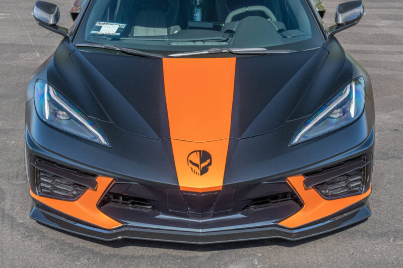 EOS 2020-2024 Chevrolet Corvette C8 Stingray "Z06 Style" Front Splitter Lip and Side Skirts - Carbon Flash - Image 2