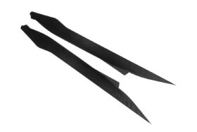 EOS 2020-2024 Chevrolet Corvette C8 Hydro-Dipped Carbon Fiber 'Z06 Style' Front Splitter Lip and Side Skirts - Image 2