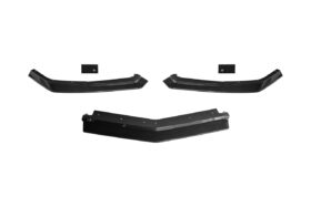 EOS 2020-2024 Chevrolet Corvette C8 Hydro-Dipped Carbon Fiber 'Z06 Style' Front Splitter Lip and Side Skirts - Image 3