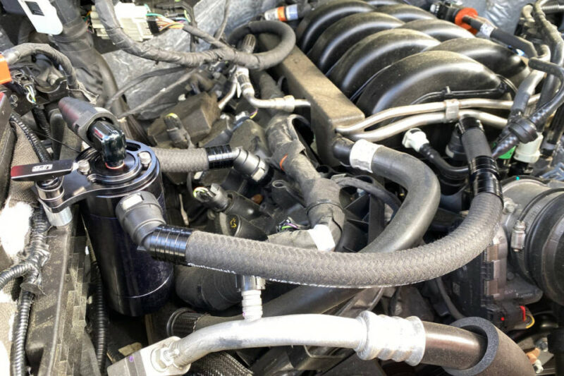 UPR Products 2015-2020 Ford F-150 5.0 Single Valve Oil Catch Can Separator Plug N Play