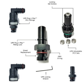 UPR Products 2011-2023 Mustang / F150 / Explorer / Hellcat Plug N Play Non-Adjustable Hi-Flo PCV Valve - Image 1